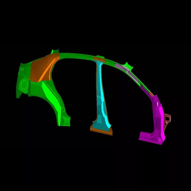 Automotive sidepanel indre samling stempling dies